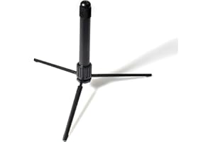 Cheerock Portable 3-Leg Flute Stand with Foldable Base, Stable Support, Wind Instrument Accessory