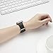 LOVLEOP Bands Compatible with Apple Watch Band 38mm 40mm 44mm 42mm, Top Grain Leather Strap for iWatch Series 5 Series 4 Series 3 Series 2 Series 1 (Black+Rose Gold Connector, 38mm 40mm)