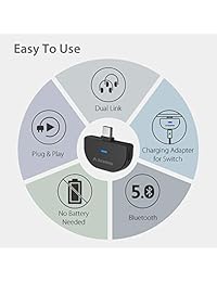 Avantree C51 USB Type-C Bluetooth 5.0 Audio Transmitter Adapter for Nintendo Switch, Compatible with AirPods, Supports 2 Bluetooth Headphones, Wireless Dongle for PS4 PC Mac, aptX Low Latency No Delay