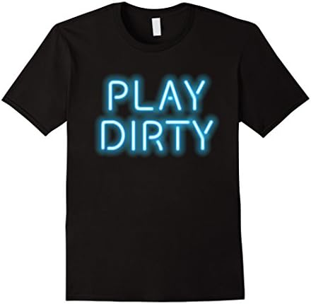 Pure VelvetPlay Dirty Retro 80's Neon Letter Graphic Tee T Shirt
