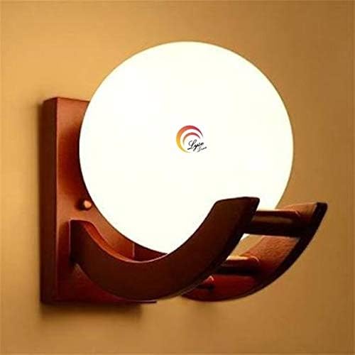 Lyse Decor_Glob Shape Wood Wall Light/Wall Lamp/Wall Sconce/Wall Hanging Lamp Fixture (Cherry Brown Colour)