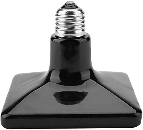 POFET Ceramic Heat Lamp, Black Infrared Ceramic Bulb Emitter Reptile Pet Incubator Brooder for Snake Lizard Turtle Frog 220V-230V(150W) - Image 4