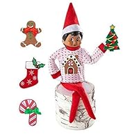 The Elf on the Shelf Boy Sweater Set - One Sweater with 5 Attachable Decals - Dress Your Elf 5 Different Ways