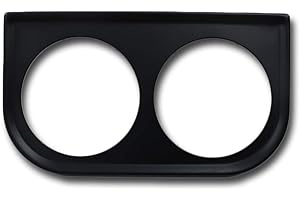 MOTOR METER RACING Universal 2-1/16" 52mm Dual Gauge Mounting Panel Two Holes Black