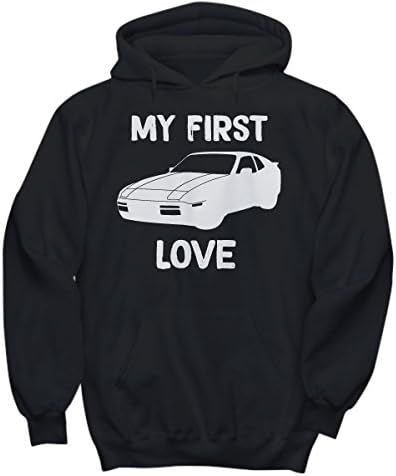 Porshe 944 My First Love Vintage Hoodie - Black - 3X Large