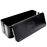 GoStar Cable Organizer Box - Large Black Cord Management Storage Container with Non-Slip Pads - Cover & Hide Power Strips, Adapters, Device Chargers, Ethernet, Computer & USB Cables & Electrical Cords
