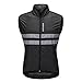 WOSAWE Men's High Visibility Cycling Wind Jacket Water Resistance Reflective Windbreaker