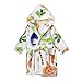 Toddlers/kids Hooded Terry Robe Fleece Bathrobe Children's Pajamas Sleepwear (2T, Zoo)