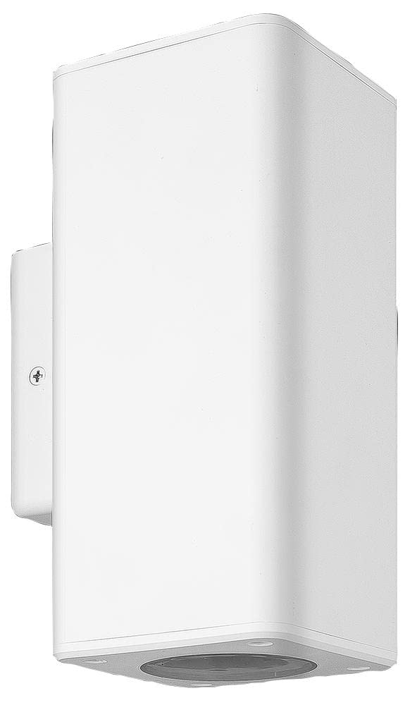 PRO ELEC Outdoor Up & Down Wall Light, IP44, White – Square LED Spotlight, 2x GU10 (Bulbs Not Included) – PEL00832-WHT