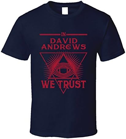 David Andrews We Trust Sports Football New England Fan T Shirt XL Navy