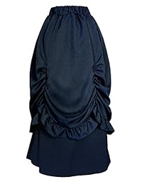 Falda larga de estilo victoriano steampunk, gótico