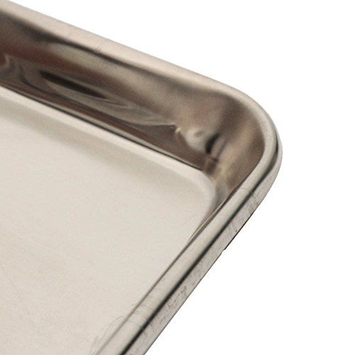 304 Stainless Steel Flat Lab Instrument Tray Dental Medical Body Piercing Serving Dish