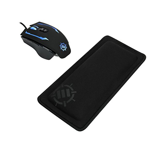 ENHANCE Gaming Mouse Wrist Rest Pad With Memory Foam Ergonomic Support By Anti-Fray Stitching And Non-Slip Base For ESports Professionals - Soft Plush Comfort Padding