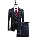 Mens Plaid 2 Piece Suit Set Blazer Jacket Tux Vest Suit Pants