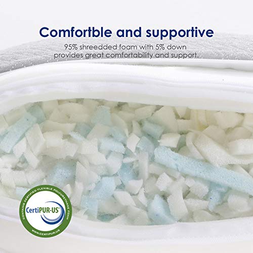 POLAR SLEEP Hypoallergenic Shredded Memory Foam Pillow Cut Memory