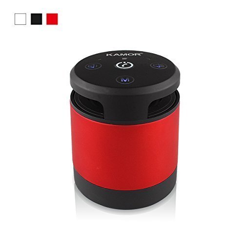 Bluetooth Speaker, KamorÂ® CL-01 Ultra-Portable Wireless Bluetooth 4.0 Speaker, Hands-Free Speaker for iphone 6, iphone 6 plus, iPad, iPod, Macbook, Samsung Galaxy S5 S4 S3, Galaxy Note 4 Note 3, Tab 4, BLU Advance 4.0, LG G3, G2, Nokia Lumia 520, HTC One M8, M7, Motorola Moto X, Nexus 7, Fire HD 6, HDX 8.9, Motorola Moto G, Dragon Touch, HP Stream 7, Microsoft Surface Pro 3, Powerful Sound with built in Speakerphone & Microphone, Hand Gesture Control Recognition Function - Red