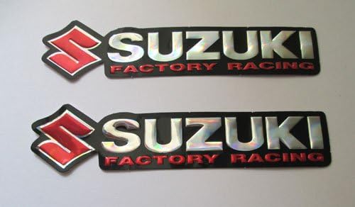 2x NEW SUZUKI Foil Decal Sticker Red