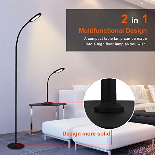 Shalomlite Floor Lamp Desk Lamp, 2in1 Dimmable Task Lamp with 5