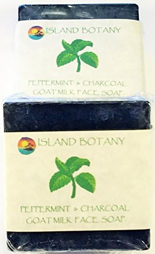 2 PK. Peppermint & Charcoal (DOUBLE CHARCOAL) Goat Milk, Glycerin & Clay Acne Face Soap. Peppermint has been scientifically proven to be antibacterial, antiviral, anti-fungal, anti-parasitic. 10 ozs.