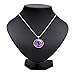Taylor9005 1 X Dragon Cat Eye Necklace Pendant - Purple Colorful Art Jewelry Purple