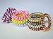 Spiral Hair Ties, Coil Hair Ties, Phone Cord Hair Ties, Hair Coils - 10 pieces,Metallic Hair Ties, Multi Color Hair Ties, Hair ties for girls and women