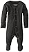 L'ovedbaby Baby Girls Organic Snap One-Piece Footies, Gray, 6-9 Months US