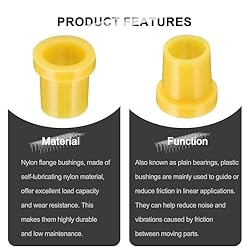 uxcell 12pcs Flanged Sleeve Bearings Plastic