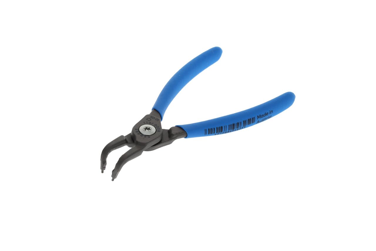 GEDORE Circlip pliers for inner circlips, Twist-impeding, 90° angled, Tip dia. 1.3 mm, 8000 JE 11