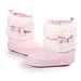 LIVEBOX Baby Boy Girl Boots Newborn Prewalker Toddler Shoes Soft Sole Bow Anti-Slip Warm Winter Infant Snow Boots (L: 12~18 Months, Pink)
