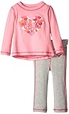 RBX Baby Girls' 2 Piecelong Sleeve Shirt and Leggings Set  Heart