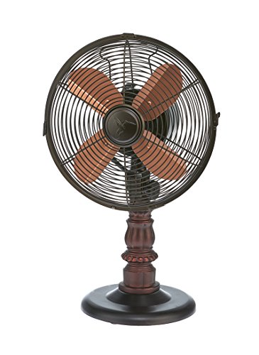 DecoBREEZE Oscillating Table Fan 3 Speed Air Circulator Fan, 10 In, Kipling