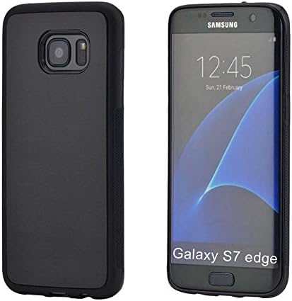 Anti Gravity Phone Case for Samsung Galaxy S7 Edge AIRY CASES Magical Nano Sticky Can Stick to Glass, Mirrors, Whiteboards, Metal, Kitchen Cabinets or Tile, and Most Smooth, Flat Surfaces — Black