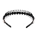 Yeshan Plastic Teeth Comb Headband,Rhinestone and Crystal Hairband Hair Hoop for Lady Girls Women,White