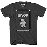 Ewok Crossing Glow in The Dark Tee Battle for Endor Return of Jedi Funny Humor Pun Adult Mens Graphic T-Shirt (Small, Charcoal Heather)