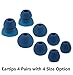 BLLQ Replacement Accessory Pack for Beats X/Beats Tour/Urbeats Headphones,Soft Ear Fins Wing Tips Ear Hooks 2 Pairs & Buds Tips 4 Size 4Pairs, Wingtips & Eartips Set for BeatsX Blue,bxwethumb 2