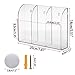Hipiwe Wall Mount Remote Control Holder Clear Acrylic Media Organizer Storage Box Coffee Table and Nightstand Convenient Remote Control Caddy (Three Compartments)