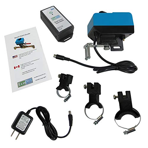 Econet Controls EVC200-HCSML-SSK3 No Plumbing Required Smart Home Valve Kit, Bulldog Valve Robot Bundle with SmartThings Hub and 3 Water Leak Sensors, Z-Wave Water Valve, for 1/2", 3/4" & 1" Valves