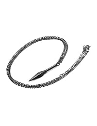 Xusamss - Colgante de acero de titanio con placa de lanza (22.0 in)
