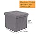 REDCAMP Small Ottoman with Storage, 15x15x15 inch Thicker Folding Ottoman Cube Foot Rest, Great for Bedroom Dorm Living Room, Easy to Assemble, Grey Linen