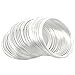 SODIAL(R) 100Loops Silver Plated Memory Beading Wire for Bracelet 50mm-55mm(2