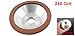 Uxcell a12010600ux0148 100x32x20x10x3mm Resin Bonded Flaring Cup Diamond Grinding Wheel 240 Grit