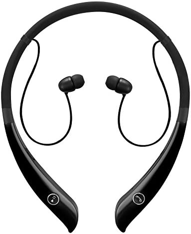 Bluetooth Earbuds,V4.0 Stereo Sports Bluetooth Headphones Noise Reduction Earbuds Wireless Neckband Headset with Microphone Magnetic Holders (Black)