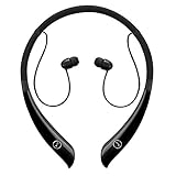 Bluetooth Earbuds,V4.0 Stereo Sports Bluetooth Headphones Noise Reduction Earbuds Wireless Neckband Headset with Microphone Magnetic Holders (Black)