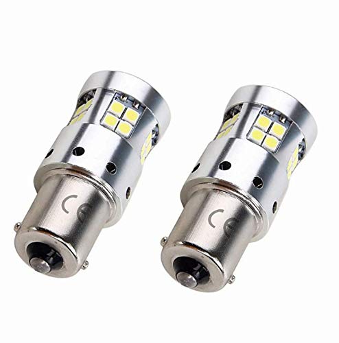 Bsxywa Ba15s 1156 LED 12V 24V 8w P21w Bulbs, 1141 Replacement Bulb, 6000K White, Used for Boat, RV, Auto Car Backup-Light, Tail Light, Day Running Light, Landscape Lighting. (Pack of 2)