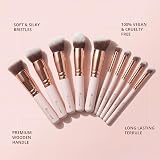 Lamora Kabuki Makeup Brush Set 10 Pc Synthetic Premium Brushes view 13