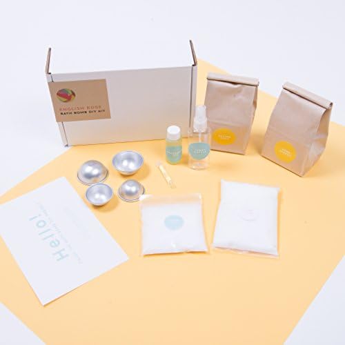 DIY Essential Bath Bomb Making Kit - Make 15 English Rose Bath Bombs with Everything You Need