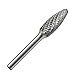 YUFUTOL SH-5 Tungsten Carbide Burr Flame Shape Double Cut Rotary Burrs File(1/2''cutter Dia ， 1.25''Cutter Length) with 1/4'' (6.35mm) Shank dia