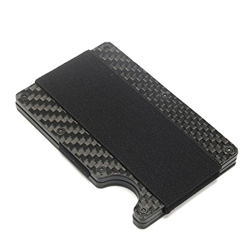 ZHUOTOP Carbon Fibre Credit Card Cases Aluminium Credit Business Card ID Holder For Men Anti-Theft Card Slot