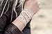 Lace Wrist Cuff Bracelet (Tan) Stretch for Women