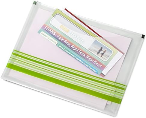 Striped Travel Pocket Portfolio (24 Pack, Green)